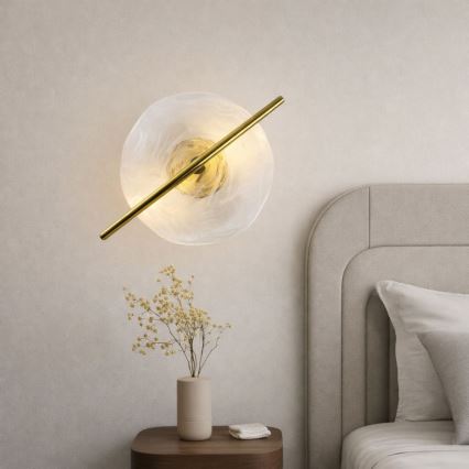 LED-seinävalaisin RELAX LED/5W/230V kultainen/valkoinen