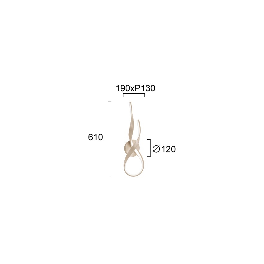 LED-seinävalaisin RIBBON LED/21W/230V beige