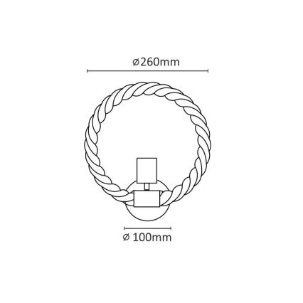 LED-seinävalaisin ROPE ARTHUR 1xE27/10W/230V