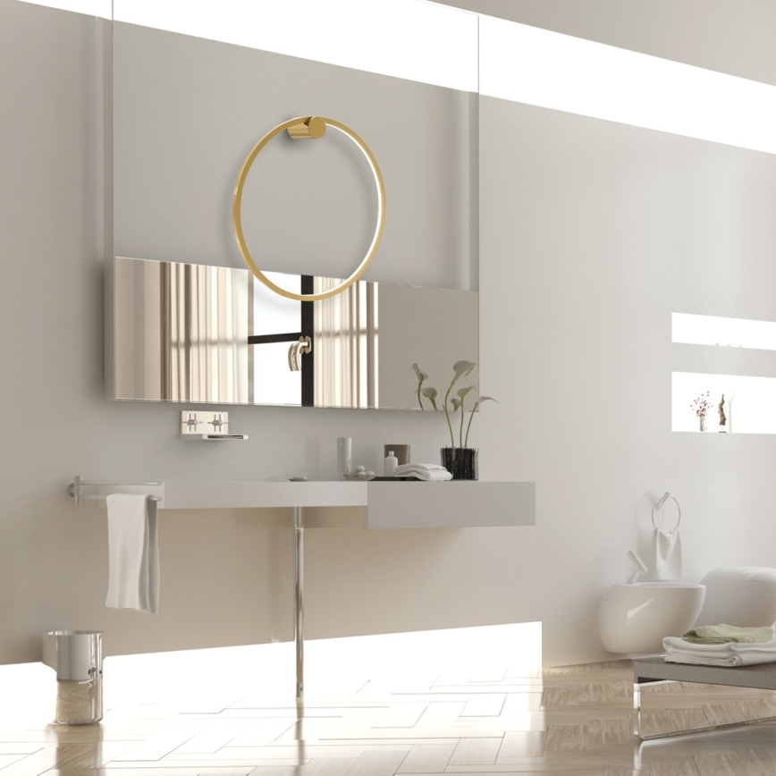 LED-seinävalaisin SATURNO LED/25W/230V halkaisija 50 cm IP44 kulta