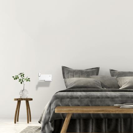 LED-seinävalaisin SHELF LED/4W+LED/5W+LED/2W/230V + USB-portti valkoinen