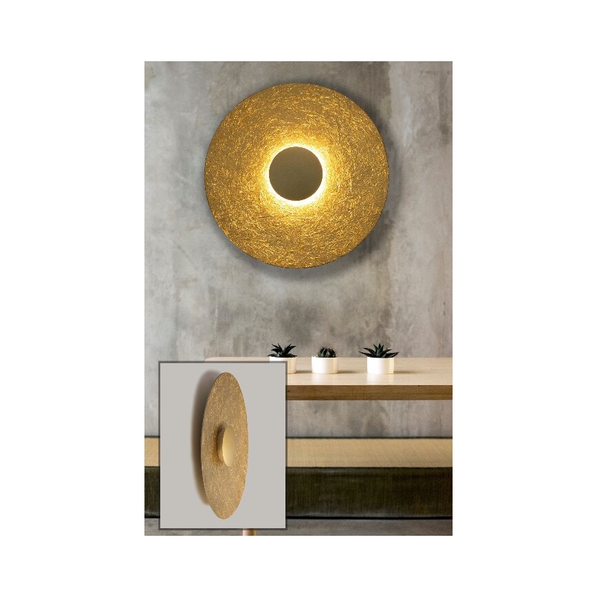 LED-seinävalaisin SOLE LED/16W/230V halkaisija 65 cm kulta