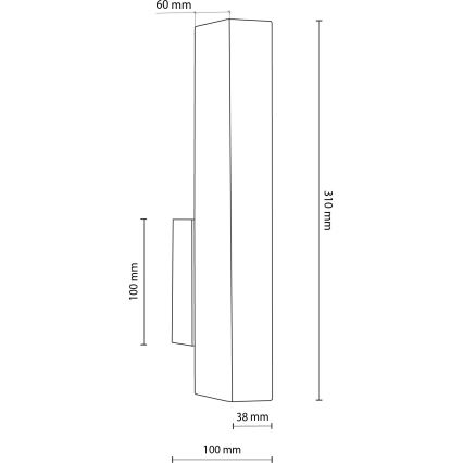 LED-seinävalaisin TEO LED/3W/230V 3000K saksanpähkinä
