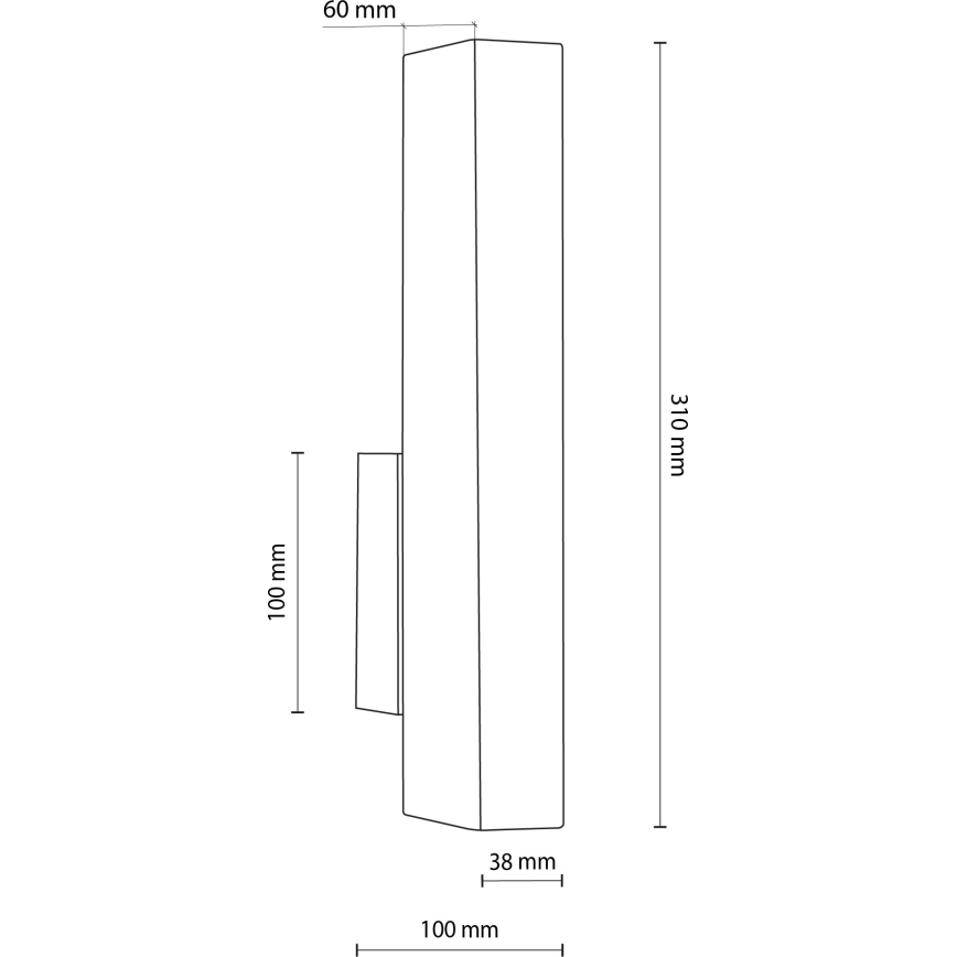 LED-seinävalaisin TEO LED/3W/230V 3000K saksanpähkinä
