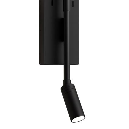 LED-seinävalaisin TORCH LED/6W/230V + LED/3W musta