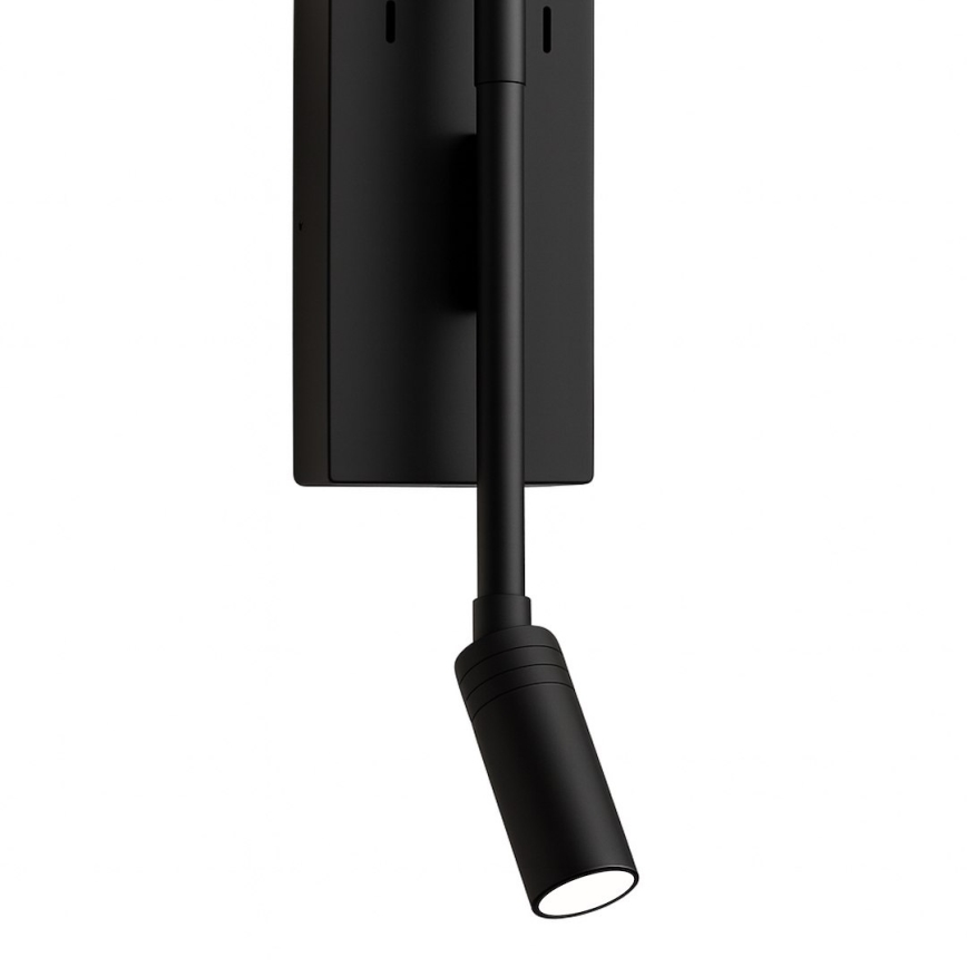 LED-seinävalaisin TORCH LED/6W/230V + LED/3W musta