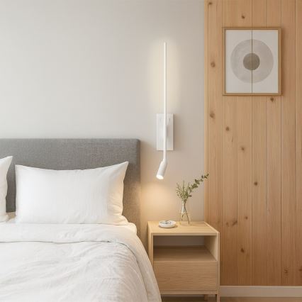 LED-seinävalaisin TORCH LED/6W/230V + LED/3W valkoinen