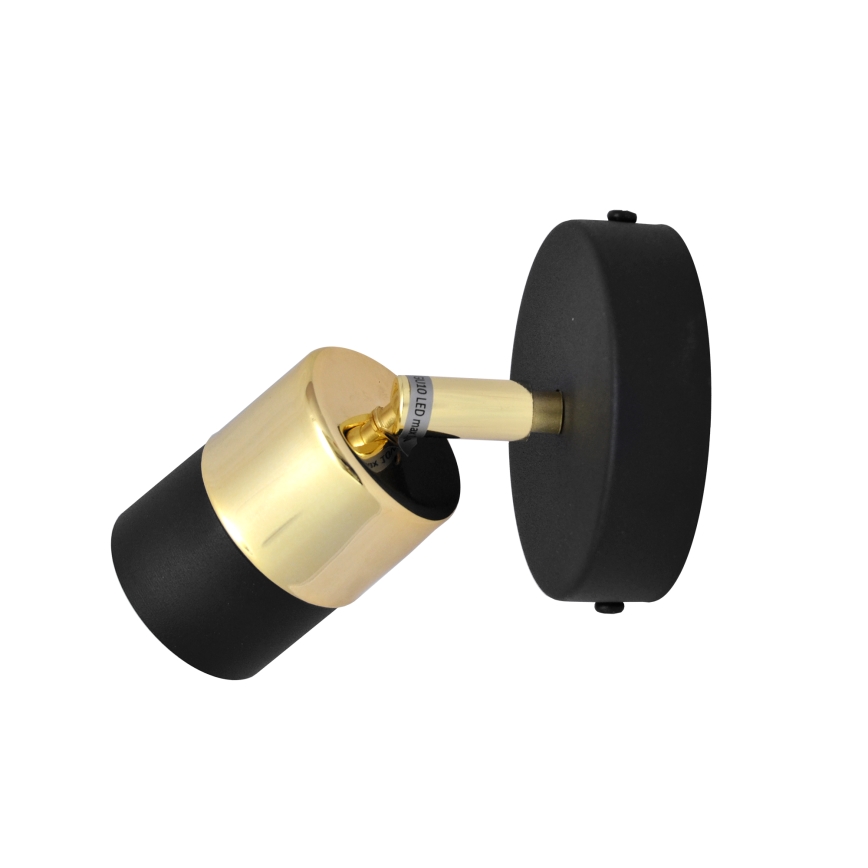 LED-seinävalaisin TUBSSON 1xGU10/4,8W/230V musta/kulta