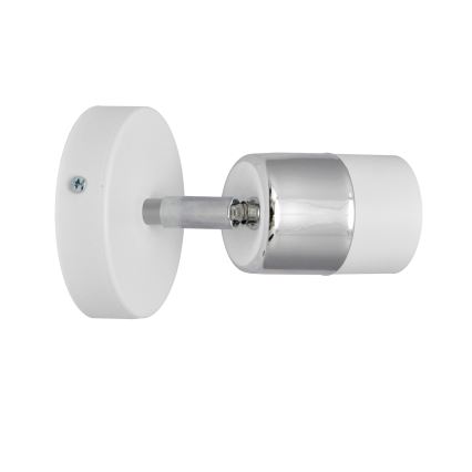 LED-seinävalaisin TUBSSON 1xGU10/4,8W/230V valkoinen/kiiltävä kromi