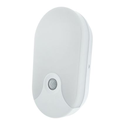 LED-seinävalaisin ulkokäyttöön liiketunnistimella, 18 W, 230 V, IP44, valkoinen