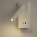 LED-seinävalaisin USB:n kanssa LED/2W/230V valkoinen