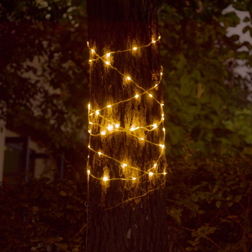 LED Solar koristeellinen ketju LED/3,7V 1800 mAh 10 m IP44 + kauko-ohjaus