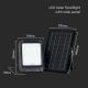 LED Solar valonheitin LED/10W/3,7V IP65 4000K musta + kauko-ohjaus