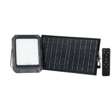 LED Solar valonheitin LED/15W/3,7V IP65 4000K musta + kauko-ohjaus
