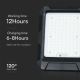 LED Solar valonheitin LED/15W/3,7V IP65 4000K musta + kauko-ohjaus