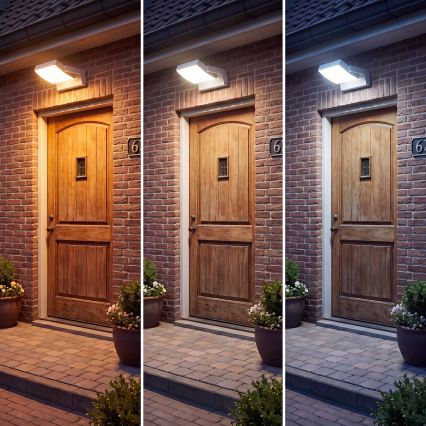 LED Himmennettävä ulkoseinävalaisin LED/12/18/24W/230V 3000/4000/6500K IP54 valkoinen