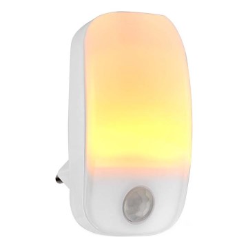 LED Suuntavalaisin liike- ja hämärätunnistimella LED/0,55W/230V valkoinen