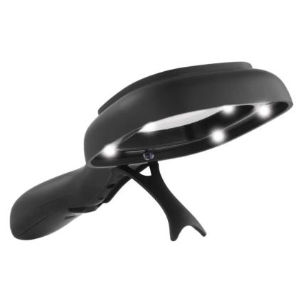 LED Suurennuslasi 2,5xZOOM taustavalolla ja UV-valoa LED/UV/2xAAA