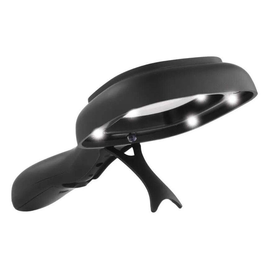 LED Suurennuslasi 2,5xZOOM taustavalolla ja UV-valoa LED/UV/2xAAA