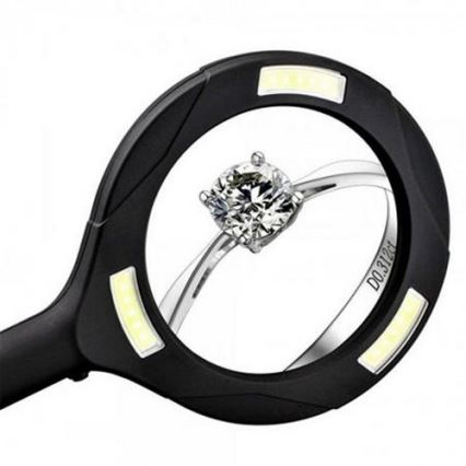 LED Suurennuslasi 5×ZOOM taustavalolla LED/3W/2xAA IP44