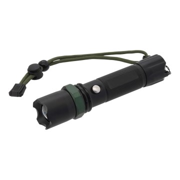 LED-taskulamppu LED/3W/3xAAA IP44 musta