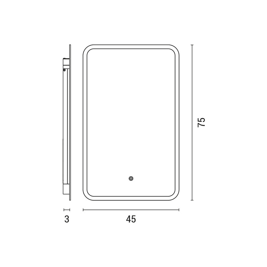 LED-taustavalaistu kylpyhuoneen peili LED/18W/230V 4000K IP44