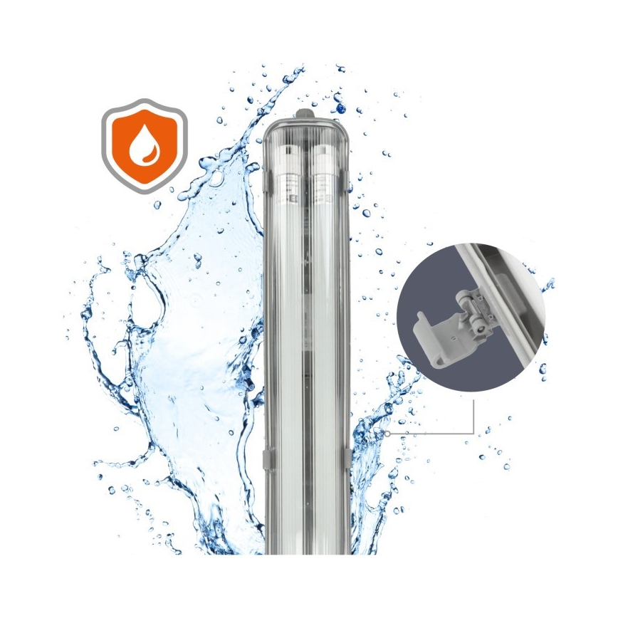 LED-tekniikalla varustettu tekninen loisteputkivalaisin T8 2xG13/18W/230V 4000K IP65 127 cm