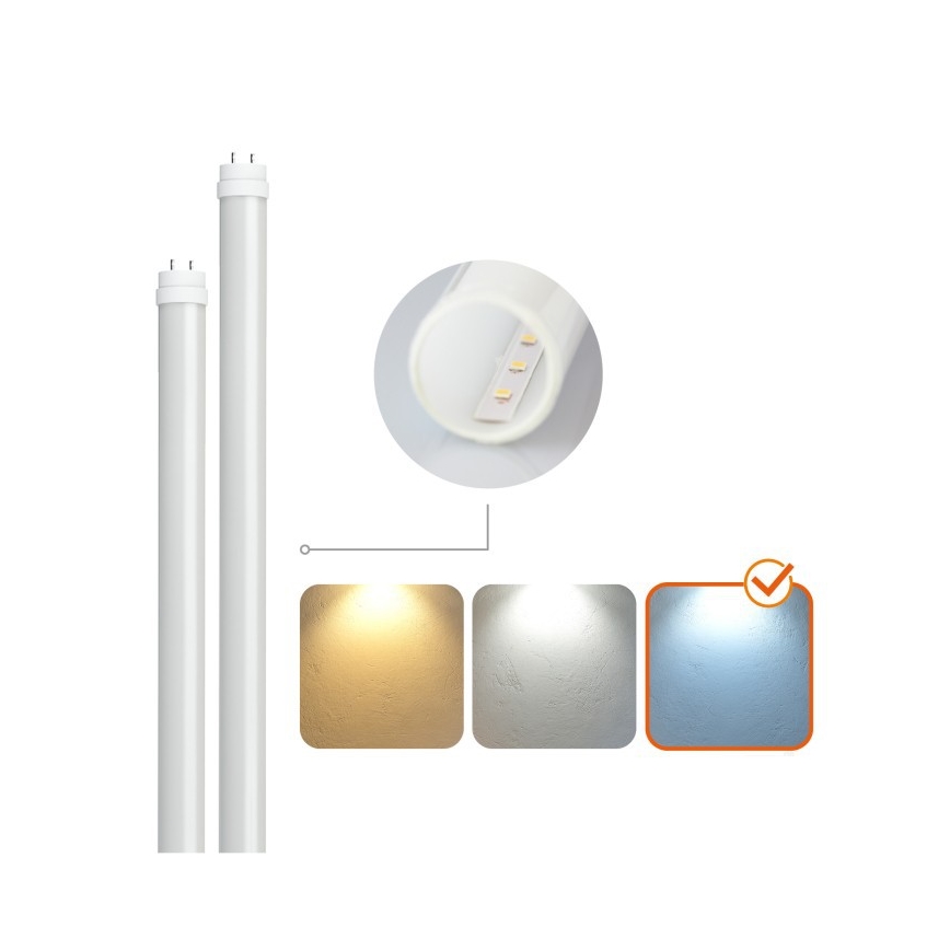 LED-tekninen loisteputkivalaisin T8, 2x G13, 18W, 230V, 6500K, IP65, 127 cm