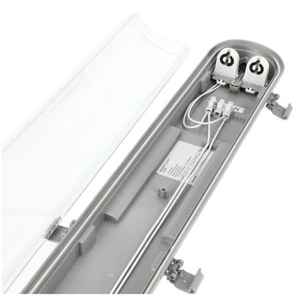 LED-tekninen loisteputkivalaisin T8, 2x G13, 18W, 230V, 6500K, IP65, 127 cm