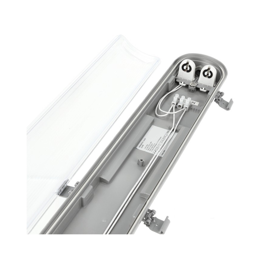 LED-tekninen loisteputkivalaisin T8, 2x G13, 18W, 230V, 6500K, IP65, 127 cm