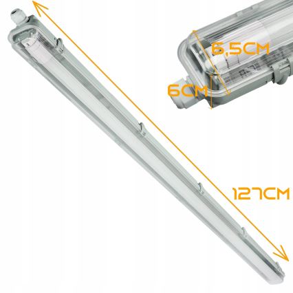 LED-tekninen T8-loisteputkivalaisin 1xG13/20W/230V 4000K 120 cm IP65 valkoinen