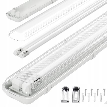 LED-tekninen T8-loisteputkivalaisin 2xG13/20W/230V 6500K 120 cm IP65 valkoinen