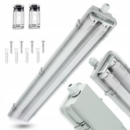 LED-teollisuusloisteputkivalaisin T8 2xG13/10W/230V 6000K 60 cm IP65 valkoinen