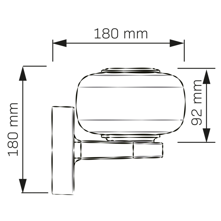 LED-ulko-seinävalaisin MALAGA LED/12W/230V IP44 musta