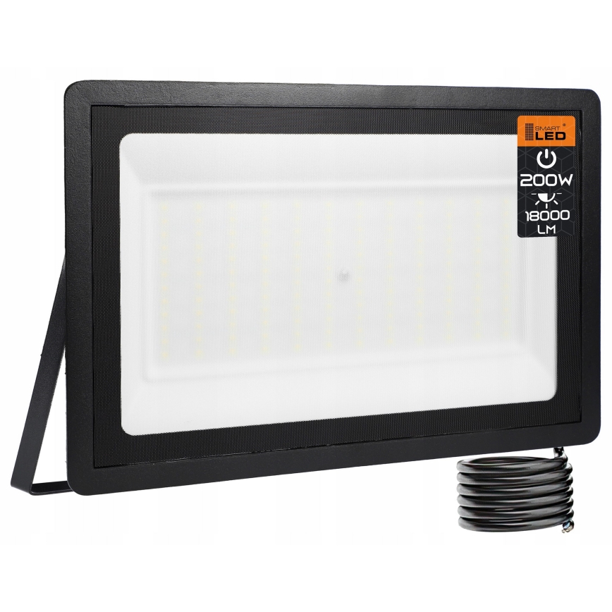 LED-ulkoheittovalo LED/200W/230V 4500K IP65 musta