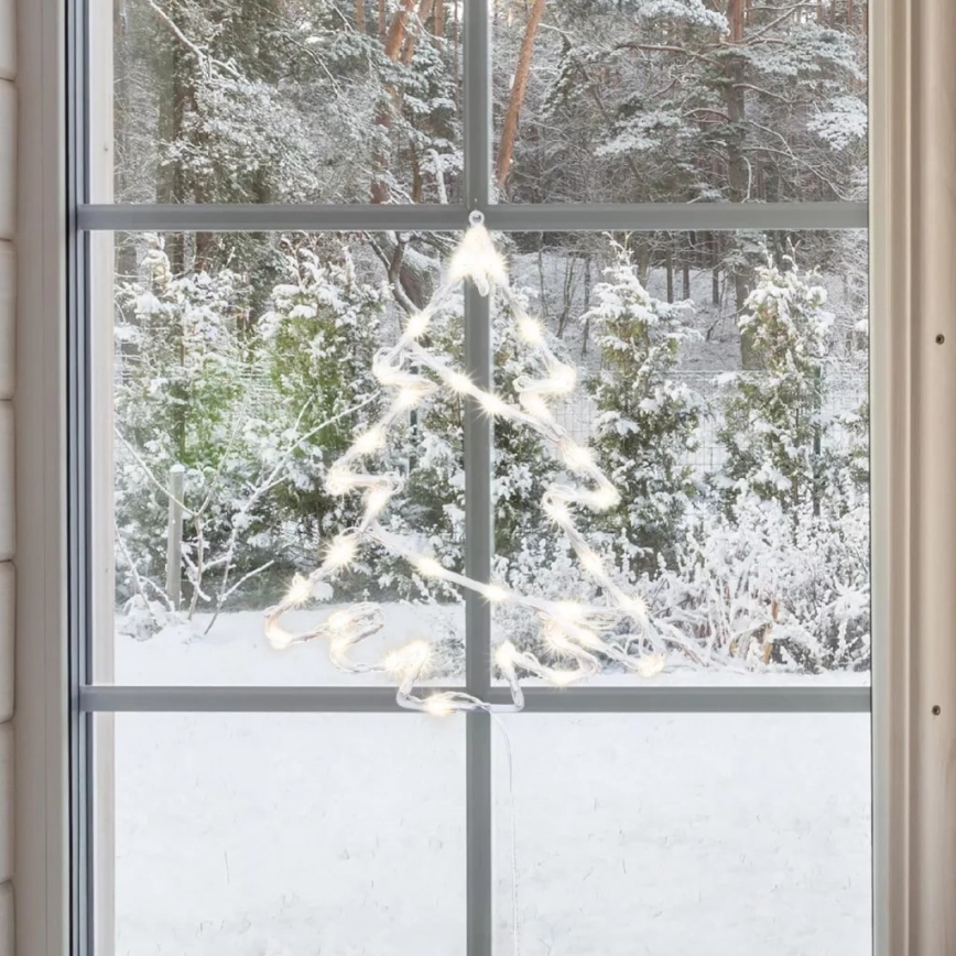 LED Ulkokäyttöön tarkoitettu joulukoriste ikkunaan 35xLED/230V IP44 lämmin valkoinen/kuusi