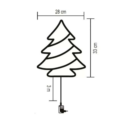 LED Ulkokäyttöön tarkoitettu joulukoriste ikkunaan 35xLED/230V IP44 lämmin valkoinen/kuusi