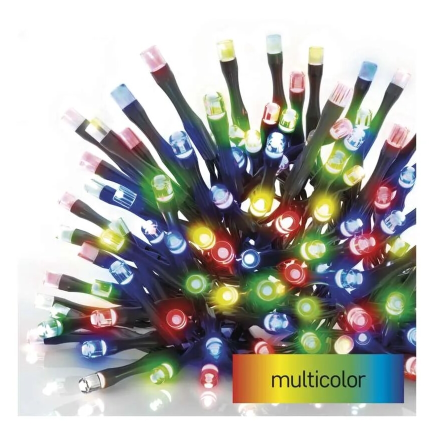 LED-ulkojouluketju 100xLED/10m IP44 monivärinen