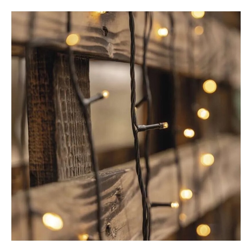 LED-ulkojouluketju 50xLED/5m IP44 lämpimänvalkoinen