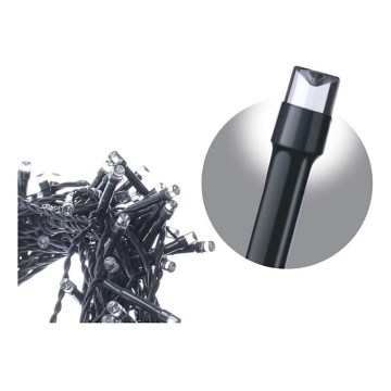 LED-ulkojouluketju CHAIN 180xLED/8 toimintoa 8m IP44 kylmä valkoinen