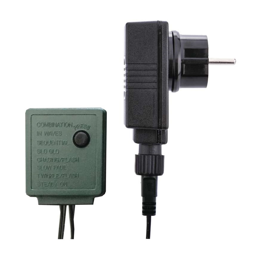 LED-ulkojouluketju CHAIN 180xLED/8 toimintoa 8m IP44 kylmä valkoinen