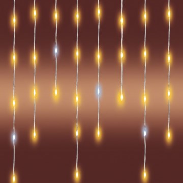 LED-ulkojouluvaloketju 1200xLED/230V 25x0,56 m IP44 lämmin valkoinen/kylmä valkoinen