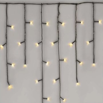 LED-ulkojouluvalosarja 100 LED, 2,5 x 0,9 m, IP44, lämmin valkoinen
