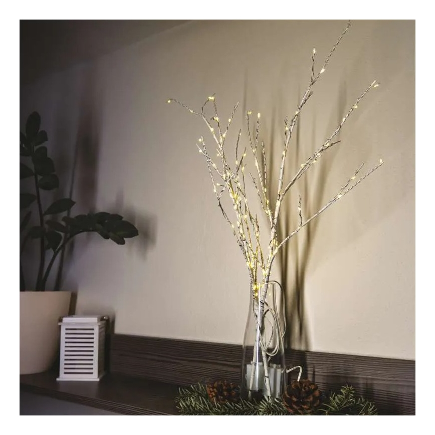 LED-ulkojouluvalosarja 100xLED/3xAA lämmin valkoinen IP44