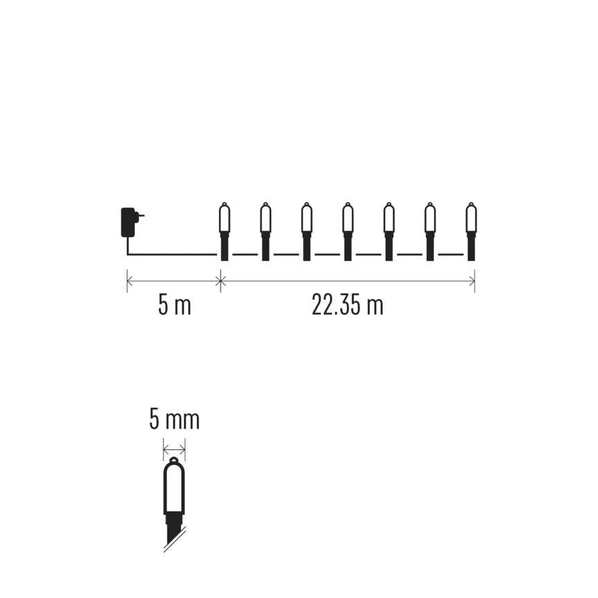 LED-ulkojouluvalosarja 150xLED/27,35m IP44 monivärinen