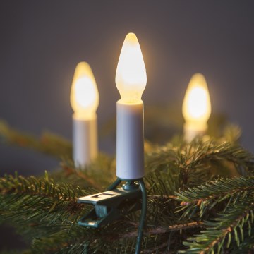 LED ulkojouluvalosarja FELICIA FILAMENT 20xE10 19m valkoinen/lämmin valkoinen IP44, Valmistettu Tšekissä