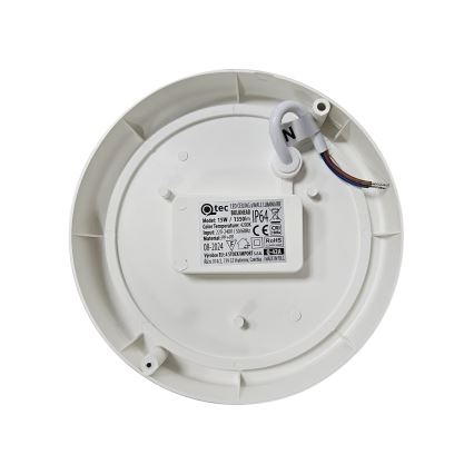LED-ulkokattovalaisin LED/15W/230V 4200K halkaisija 15,5 cm IP64 valkoinen