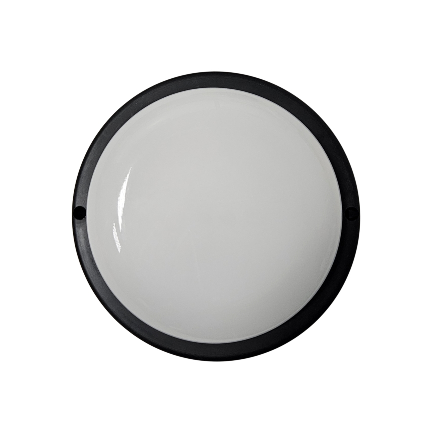 LED-ulkokattovalaisin LED/8W/230V 4200K halkaisija 14 cm IP64 musta