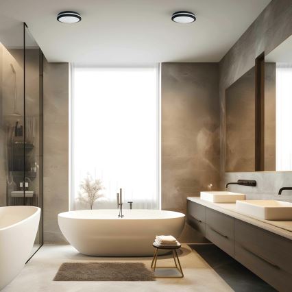 LED-ulkokattovalaisin MARLON LED/18W/230V 4000K IP54 musta