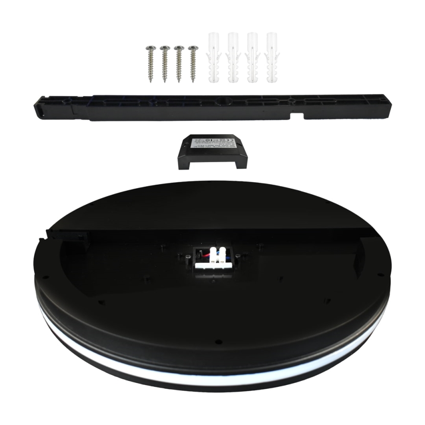 LED-ulkokattovalaisin MARLON LED/48W/230V 4000K IP54 musta